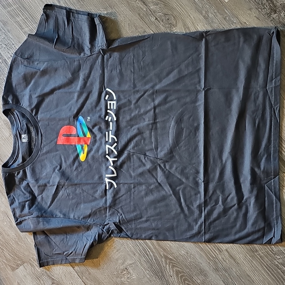 NWOT Large Sony PlayStation Logo Gray T-Shirt